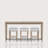 Athol Frosted Glass Console Table With 3 Stools