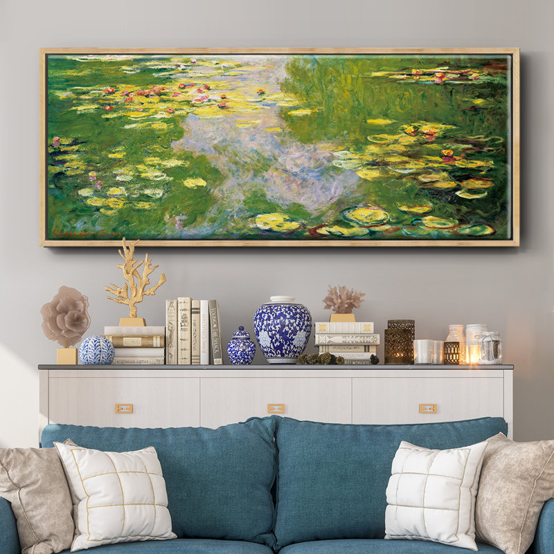 Nymphéas sur toile, reproduction d'art sur toile, Naturel