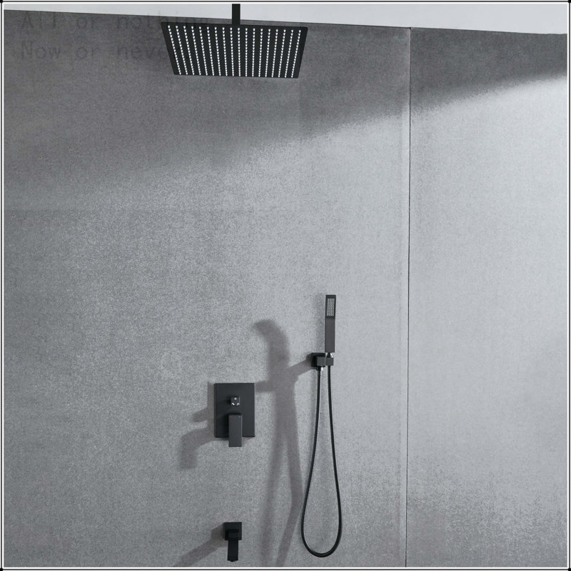 16-Inch Square Wall Mounted Rain Shower System