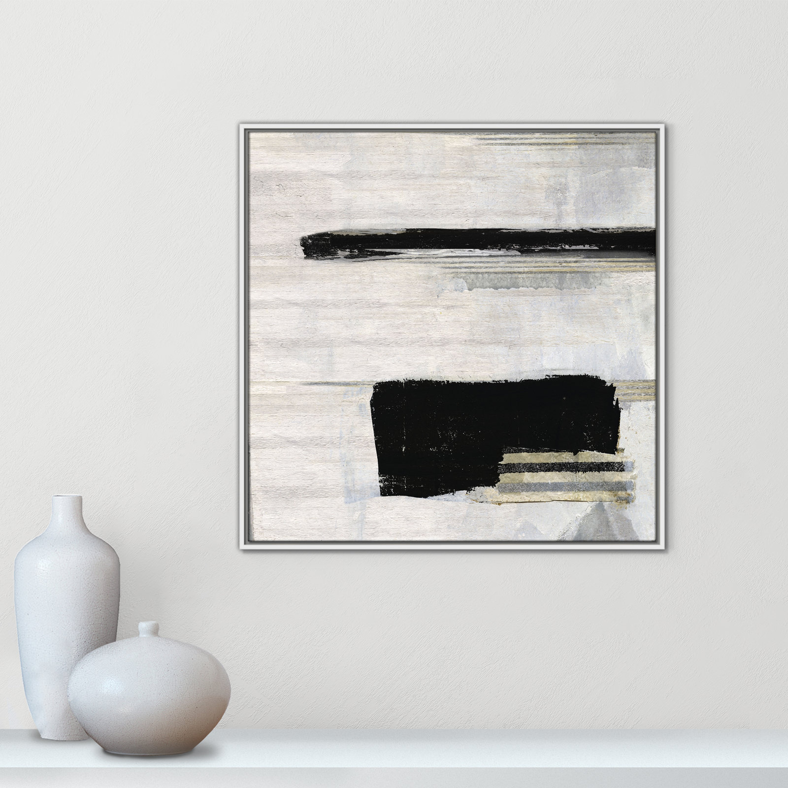 La Bande II Print by Sally Swatland, 31.5" H x 31.5" W, White