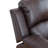Brown Vegan Leather Manual Recling Loveseat-1848716145