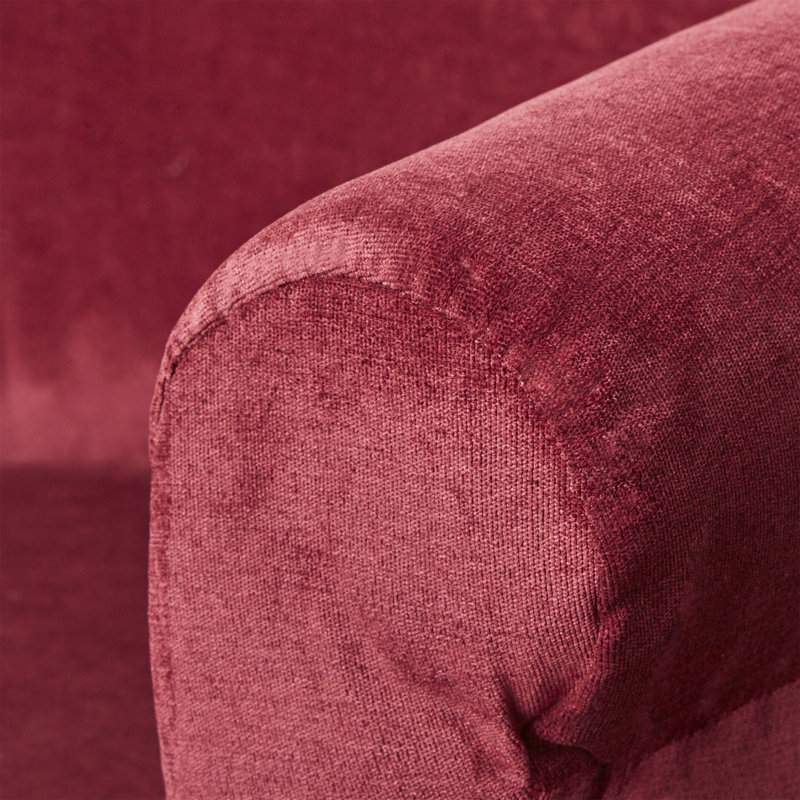 Fauteuil demi-tonneau de 31,5 po de largeur Liam, Microsuède vin Elizabeth