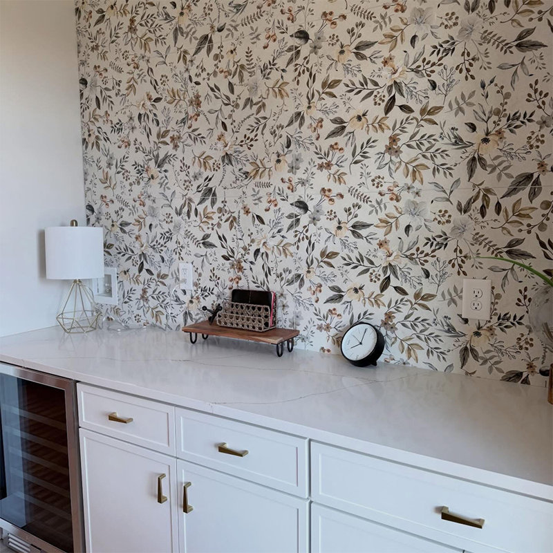 Idyll 24" x 48" Floral Porcelain Floor and Wall Tile, Autumn