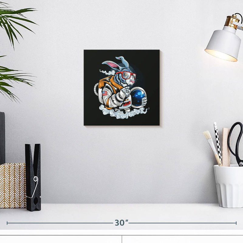 Crowle Rabbit Astronaut, 10" H x 10" W