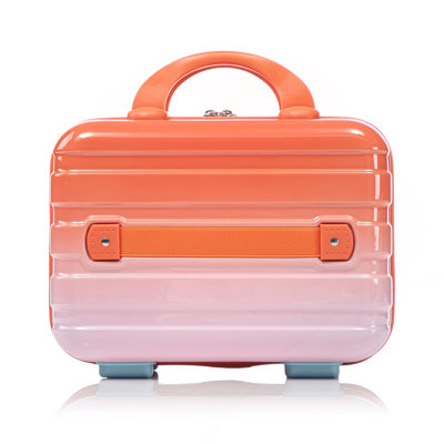 14 "/ 20" 2 pièces / ensemble dans une valise à roulettes pour PC, valise de cabine, avec dégradé de couleurs et serrure à combinaison (bleu + rouge)