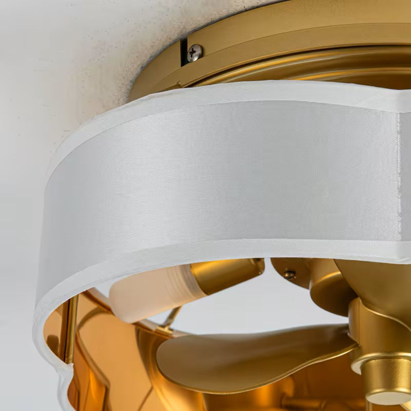 12,6 po Ventilateur de plafond à DEL encastré Golden Modern