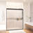 Eurolite 58 in. W x 70.5 in. H Sliding Bypass Frameless Shower Door in Matte Black with 3/8 in. (10mm) Thick Clear Glass-50217757
