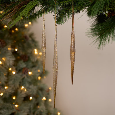 Icicle (Set Of 6) 9.75"H, 11.75"H, 13.25"H Glass