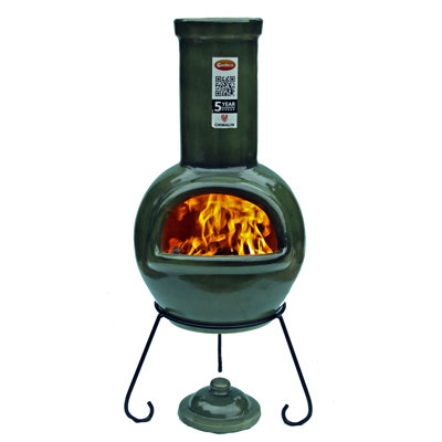 Sempra Advanced Fire Clay Chimenea Glazed Green
