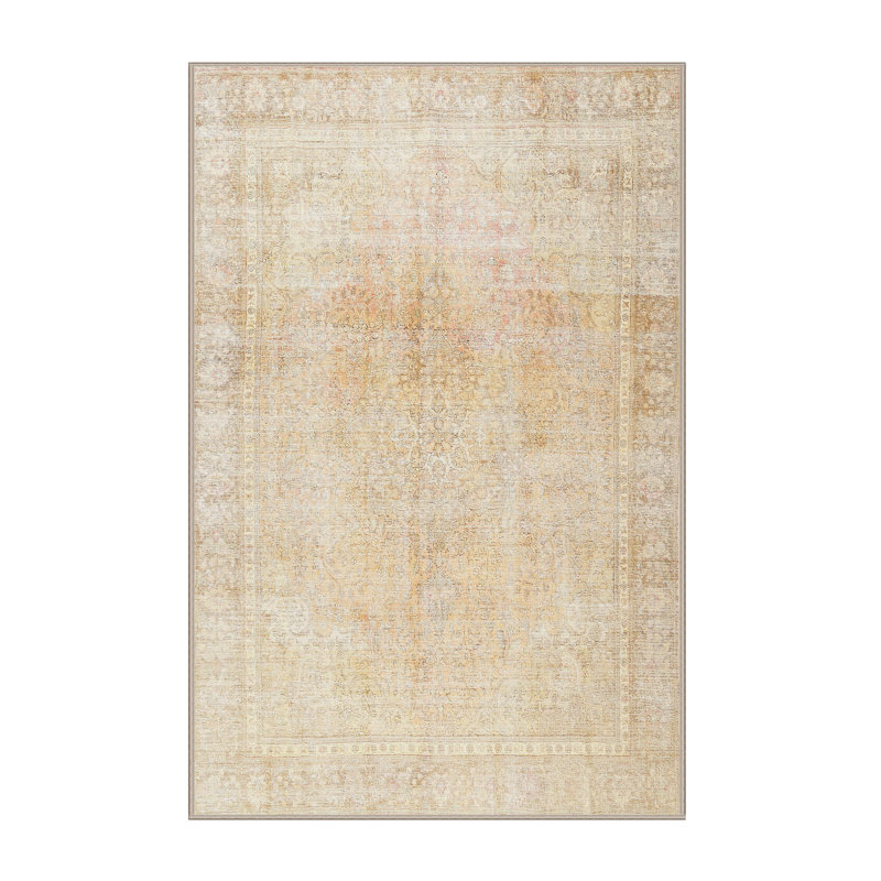 Tapis oriental beige, Rectangle 5 pi x 7 pi