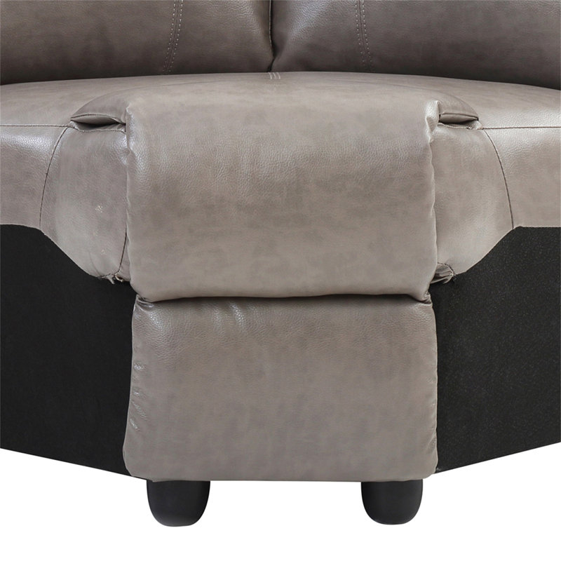 Coin G763B-W, Similicuir gris