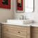 DeerValley 23.82" L x 18.9" W x 6.69" H White Rectangular Vitreous China Drop-in Bathroom Sink with Overflow