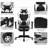 Inbox Zero Adjustable Reclining Faux Leather PC & Racing Game Chair with Footrest-1885298271