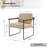 Alicia Modern Vegan Leather Ergonomic Armchair With Metal Base Set Of 2
