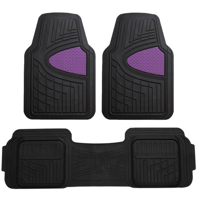 Trimmable ClimaProof Heavy Duty Tall Channel Non-Slip Rubber Floor Mats Full Set