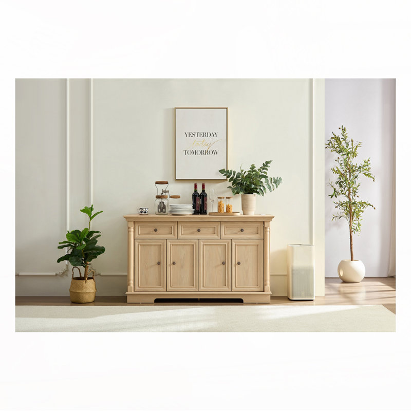 Armoire de rangement Farmhouse avec tiroirs et portes, Bois