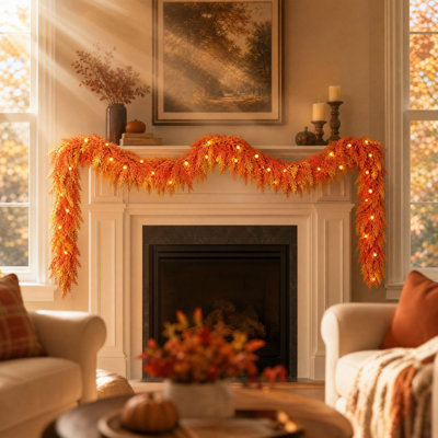 Décoration d'automne, guirlande de cèdre pour l'Action de grâce