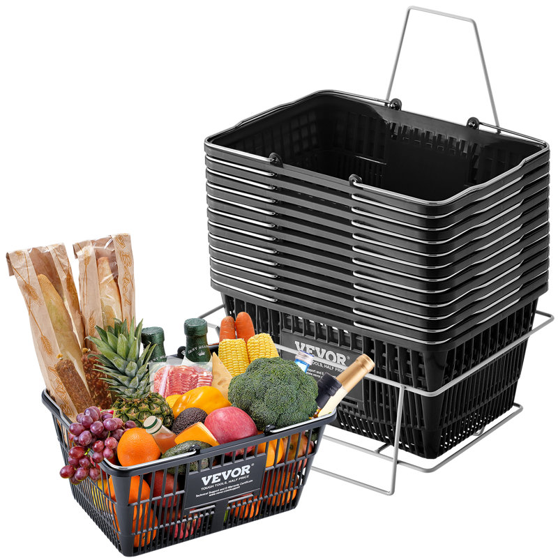 VEVOR Plastic Decorative Basket, Black