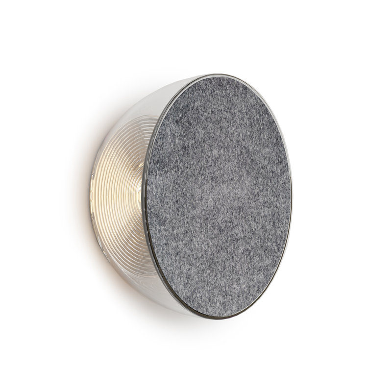 Ramen Mini Wall Sconce, 6", Charcoal Felt, Ramen Mini Wall Sconce, 6", Charcoal Felt