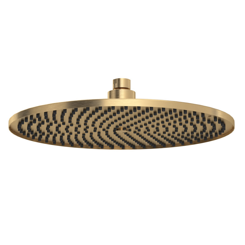 Rain Fixed Shower Head, Satin English Gold