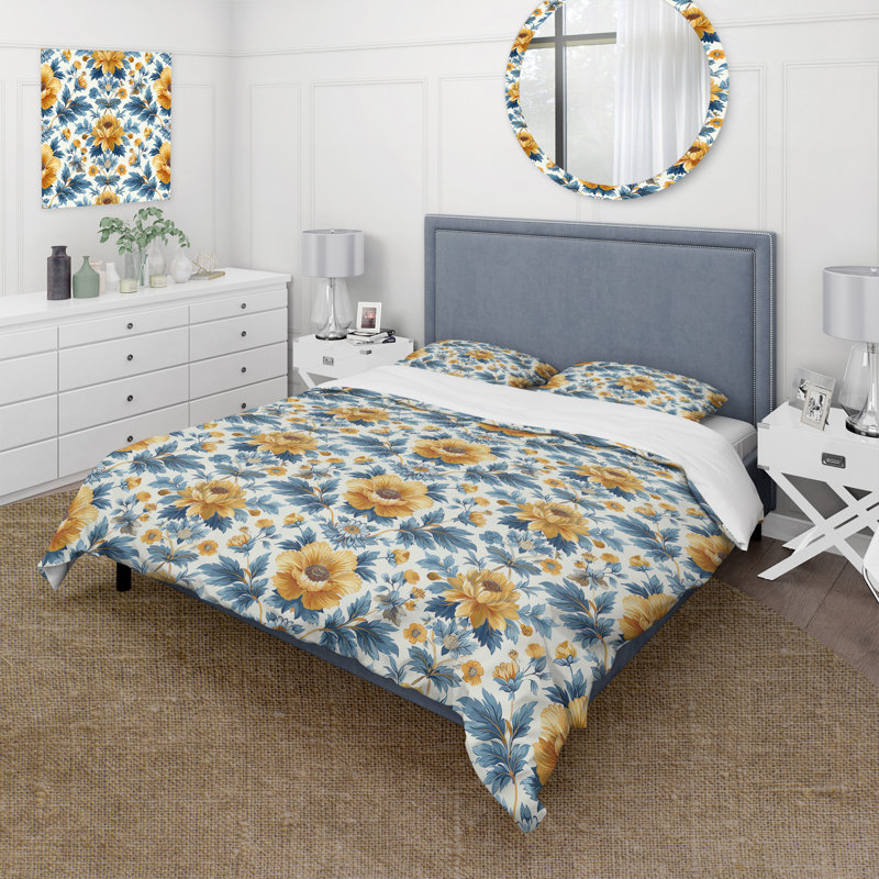 Ensemble de housse de couette Country, Housse de couette simple + 2 taies décoratives st