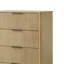 Noe Celia 51 Inch Tall Dresser Chest, 4 Drawer, Black Handles