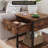 2-Tier Industrial Side Table with Drawer and Open Storage Shelf – Rustic Brown and Black Nightstand for Bedroom, Study, and Living Room – Space Saving End Table and Storage Solution