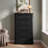 Vintage 6 Drawer Dresser,46'' Tall Wood Chest of Drawers for Bedroom with Metal Handle-382094980