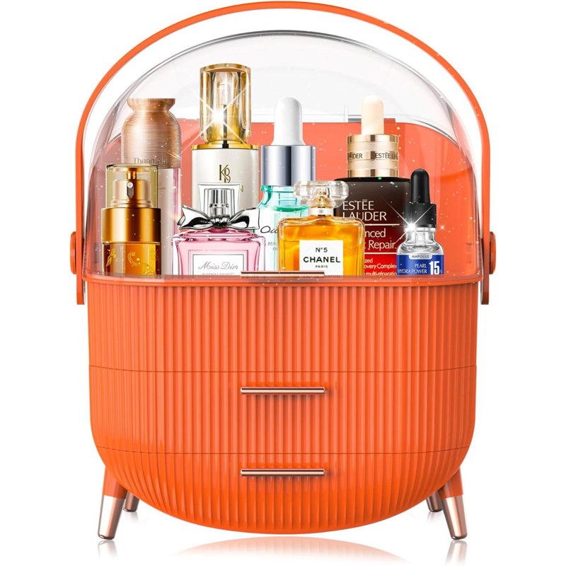 Organisateur de maquillage en plastique Rhuiradh, Orange