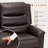 Manual Swivel Rocker Recliner – Adjustable Leather Lounge Chair with 360° Rotation-406693941