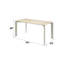 Table de salle à manger en céramique grise à usage quotidien avec un design fonctionnel