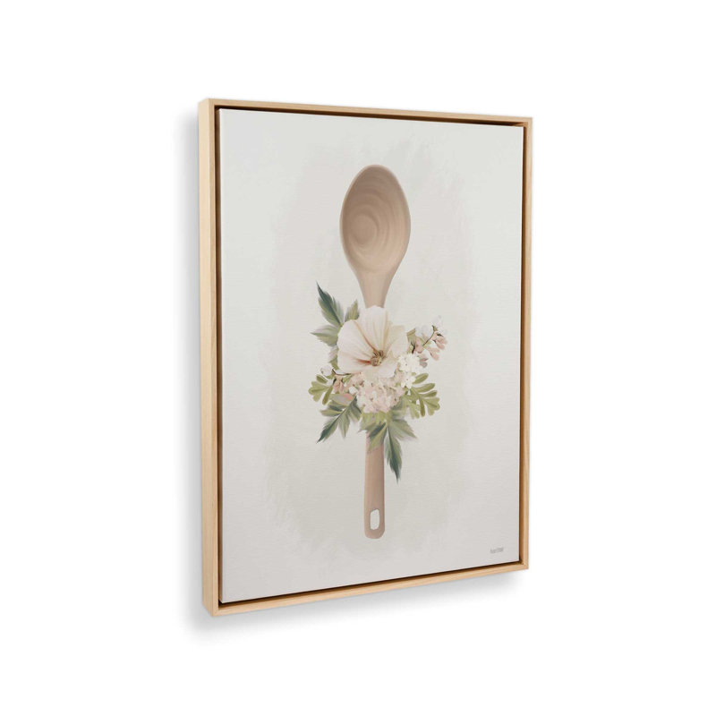 «Kitchen Bouquet Spoon» par House Fenway, reproduction d'art, L 18 po x H 24 po, Tanné, Toile avec cadre