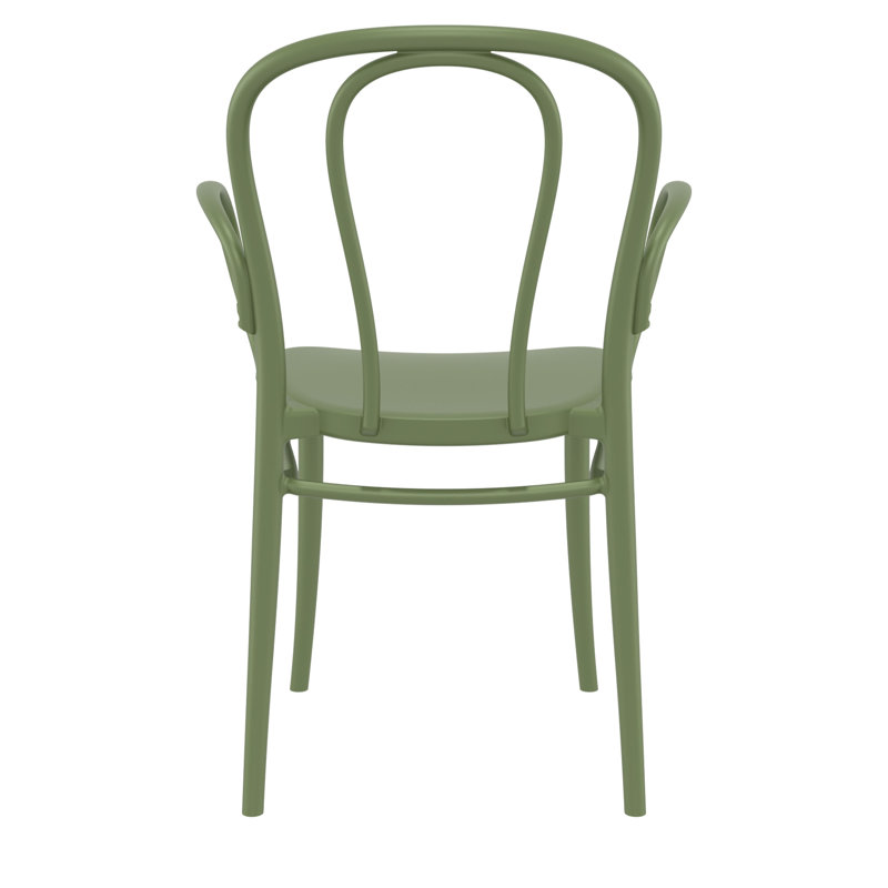 Chaise d'appoint empilable pour patio Farrah, Vert olive
