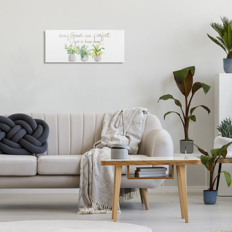 Toile «Every Good & Perfect Gift», conception par Lanie Loreth, H 10 po x l 24 po