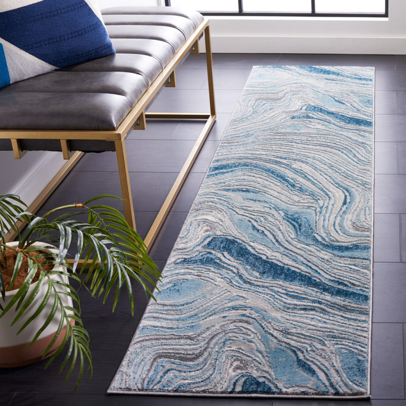 Meadow 500 Performance Abstract Rug, Runner 2' x 8'