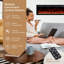 Vibrance Recessed or Wall Mounted Electric Fireplace Heater, Multi-Flame Colors, Voice Assistant Compatible, Logs & Crystals, Remote Control-1878186073-1864073152