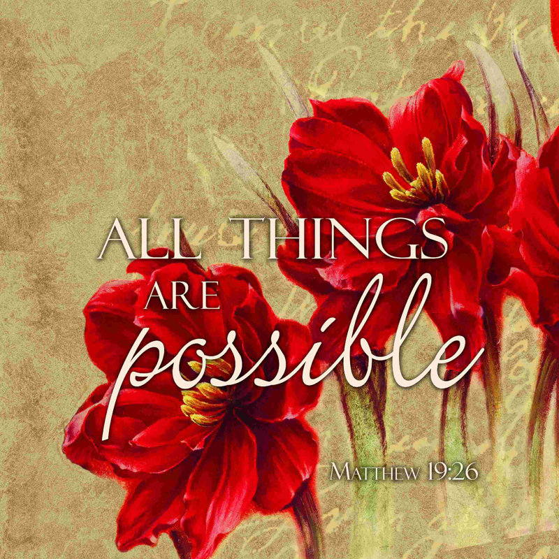 Toutes les choses sont possibles - impression sur toile tendue, H 12 po x l 12 po