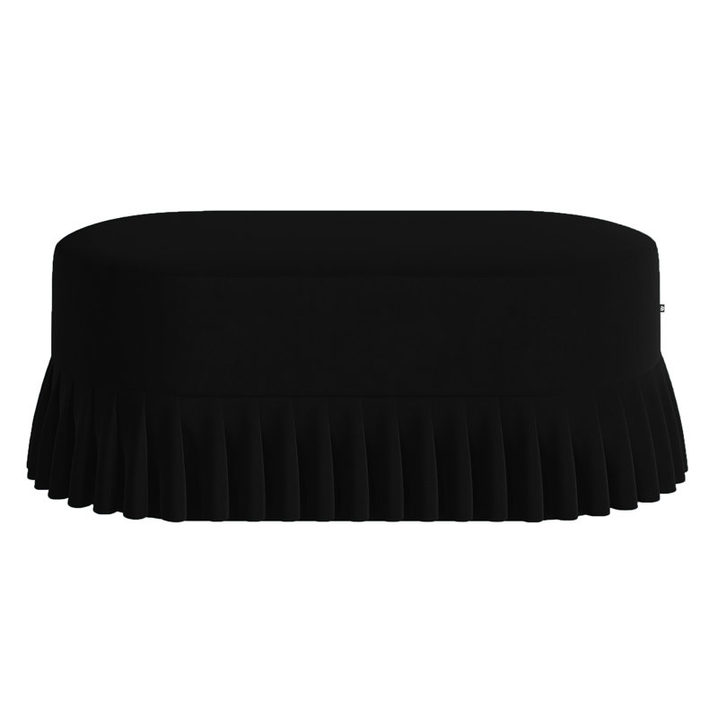 Polyester Upholstered Bench, Black