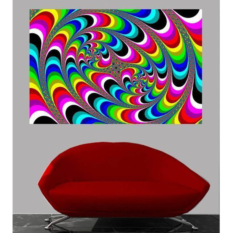 Adhésif décoratif psychédélique Backlund, 48 po x 72 po