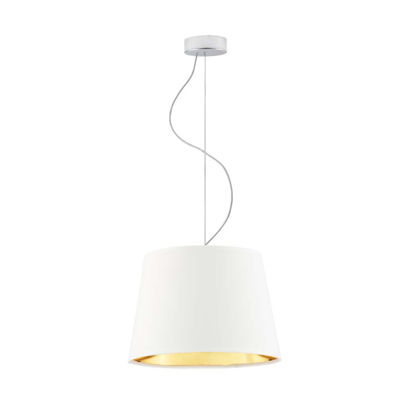 Genti 1 - Light Cone Pendant, White, Chrome