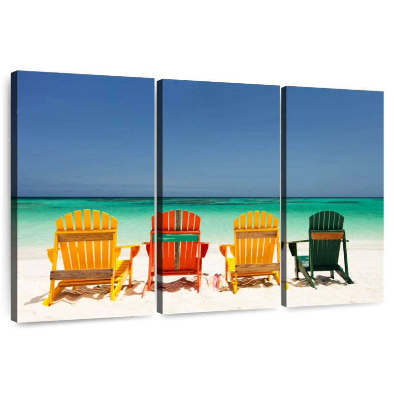 Gillard Chairs On Caribbean Beach, 20" H x 33" W