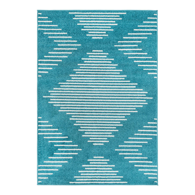 Chenille Geometric Indoor Rug, Rectangle 4'1" x 6'1"