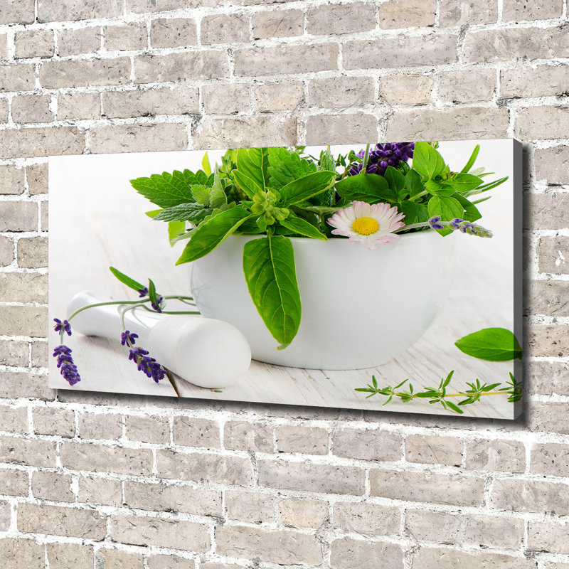 Mortar and Herbs 1 Piece Wrapped Canvas Wall Art