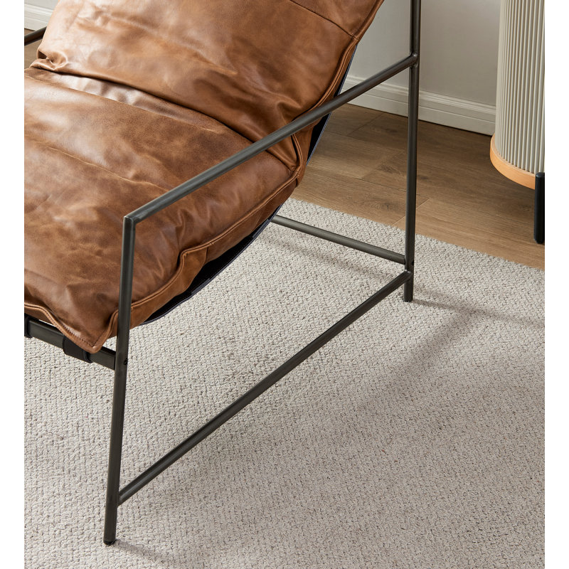 Fauteuil de loisir en cuir véritable Sleepy
