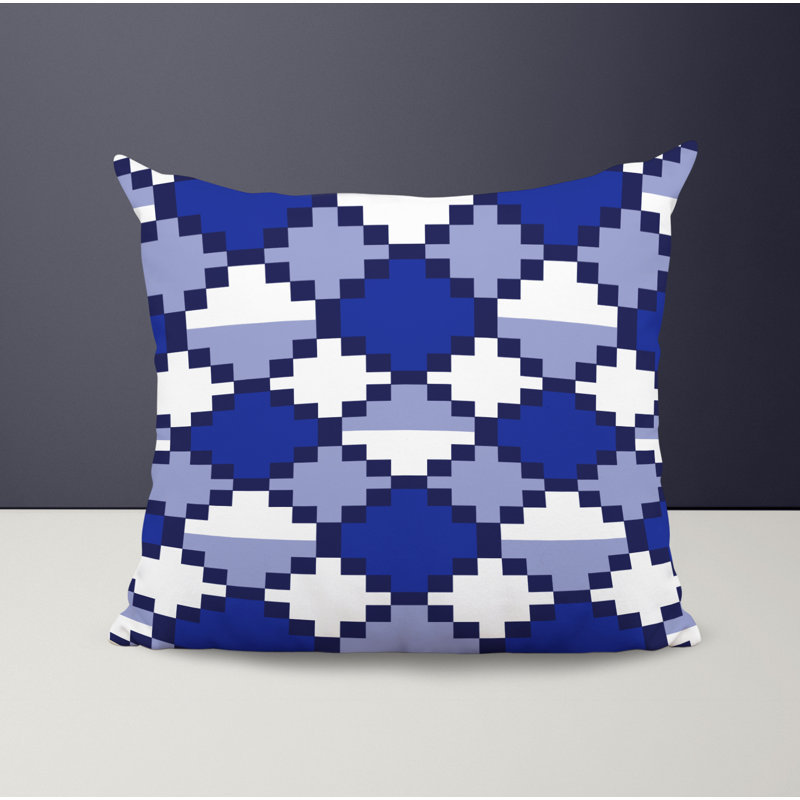 Housse et insert de coussin décoratif en polyester, L 15 po x H 15 po, Bleu marine