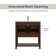30" Walnut Single Sink Bathroom Vanity with Solid Surface Composite Top