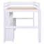 Lit mezzanine avec bureau, armoires, tiroirs et plateau de chevet, station de charge-813424885