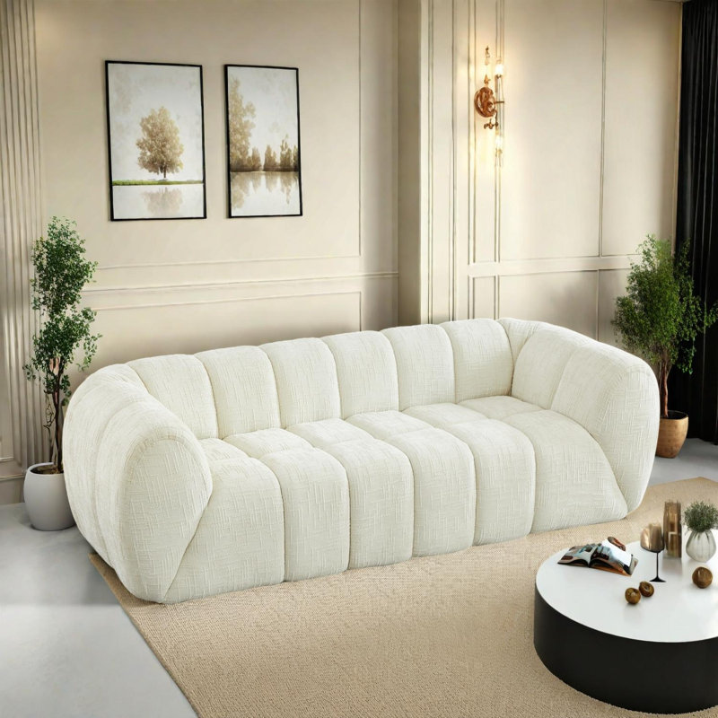 Canapé Chenille, Blanc