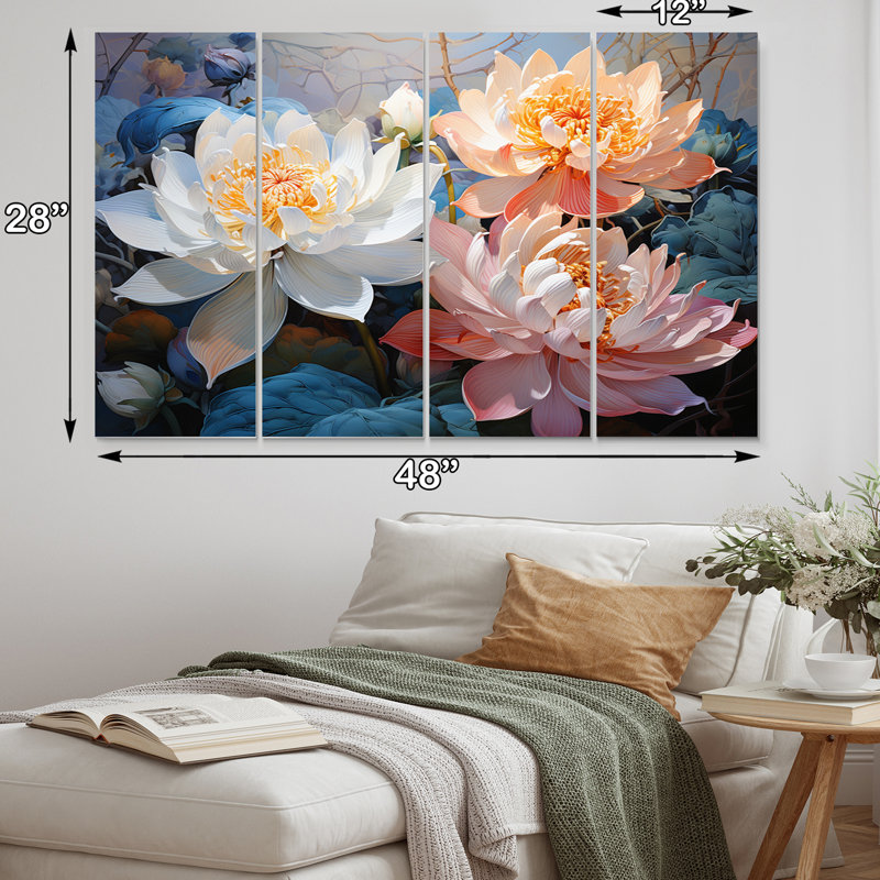 «China Art Graceful Blossoms V» - ensemble de décorations murales en métal China Art