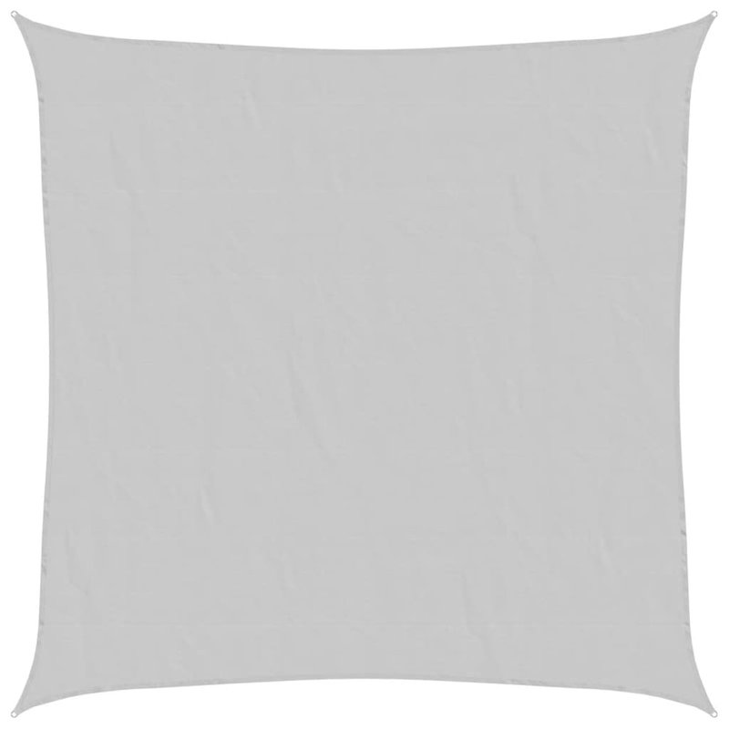 Calvion 100% Polyester Oxford 6m x 6m Square Shade Sail, Light Grey